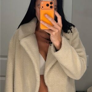 A.L.C. Plush Cream Teddy Jacket